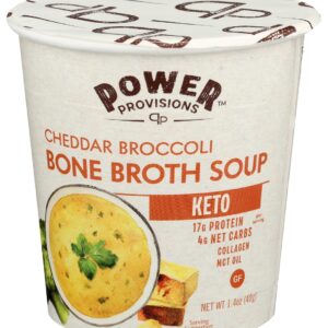 POWER PROVISIONS: Cheddar Broccoli Bone Broth Soup, 1.4 oz
