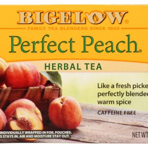 BIGELOW: Perfect Peach Herbal Tea 20Bg, 1.37 oz