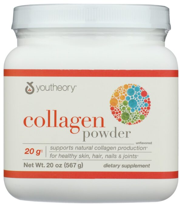 YOUTHEORY: Collagen Powder Unflavored, 20 oz