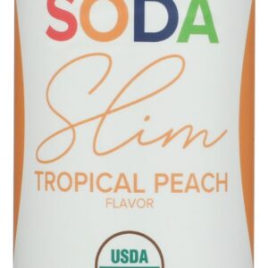 SATI SODA: Slim Organic Tropical Peach Soda, 12 fl oz