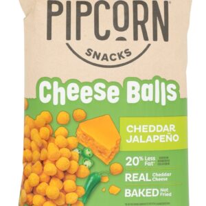 PIPCORN: Jalapeno Cheddar Cheese Balls, 4.5 oz
