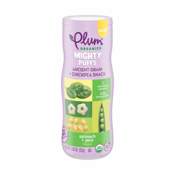 PLUM ORGANICS: Mighty Puffs Spinach Pea, 1.85 oz