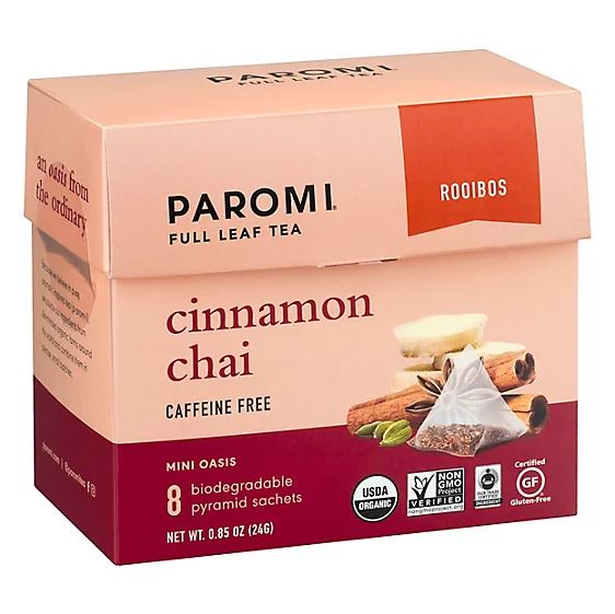 PAROMI TEA: Cinnamon Chai Tea, 8 bg