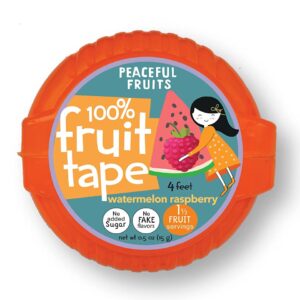 PEACEFUL FRUITS: Watermelon Raspberry Candy Fruit Tape, 0.5 oz