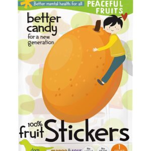 PEACEFUL FRUITS: Mango Passionfruit Candy Stickers, 0.4 oz