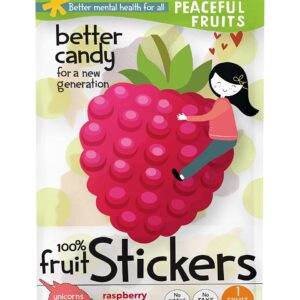 PEACEFUL FRUITS: Mango Raspberry Candy Stickers, 0.4 oz