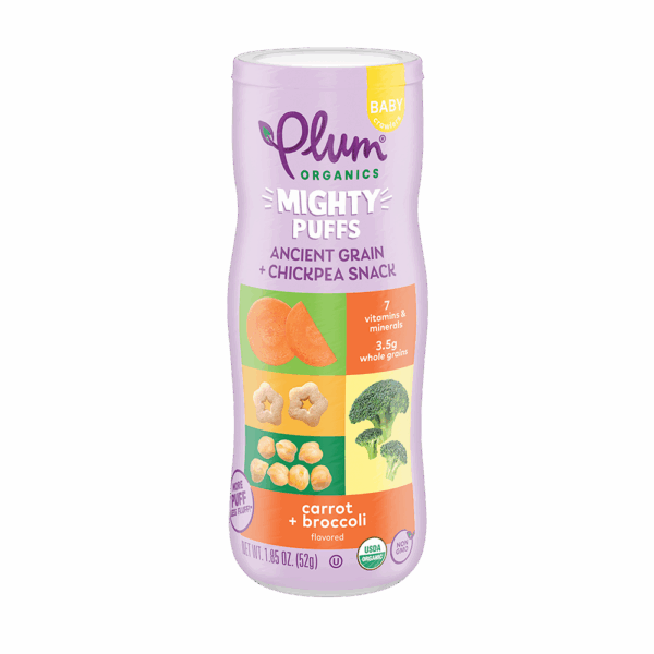 PLUM ORGANICS: Mighty Puffs Carrot Broccoli, 1.85 oz