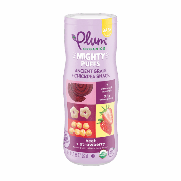 PLUM ORGANICS: Mighty Puffs Beet Strawberry, 1.85 oz