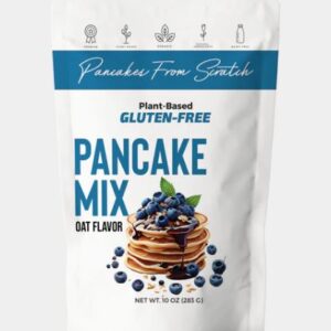 PANCAKES FROM SCRATCH: Vegan Gluten Free Oat Pancake and Waffle Mix, 10 oz