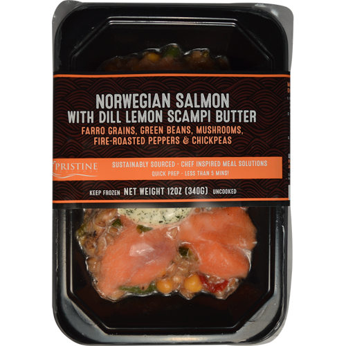PRISTINE SEAFOODS: Salmon Norwegn Lemon Dill, 12 oz