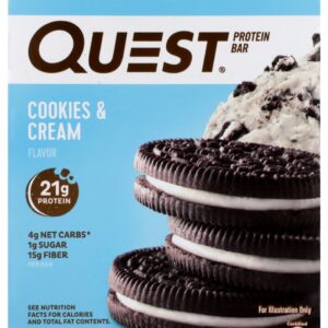 QUEST: Cookies and Cream Bars 4pk, 8.5 oz