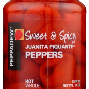 PEPPADEW: Sweet Piquante Peppers Hot Whole, 14 oz