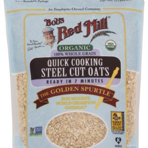 BOBS RED MILL: Organic Quick Cooking Steel Cut Oats, 22 oz