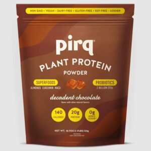 PIRQ: Plant Protein Powder Decadent Chocolate, 1.17 lb