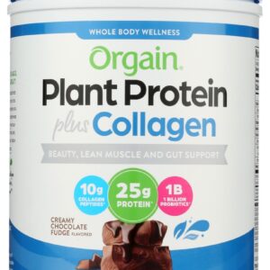 ORGAIN: Plant Protein Plus Collagen Chocolate, 25.6 oz