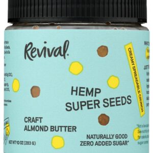 REVIVAL FOOD CO: Hemp Super Seeds Almond Butter, 10 oz