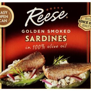 REESE: Golden Smoked Sardines In Olive Oil, 3.75 oz