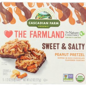 CASCADIAN FARM: Sweet and Salty Peanut Pretzel Chewy Granola Bar, 6.2 oz