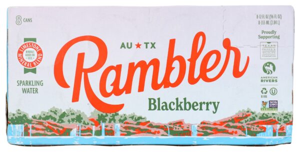 RAMBLER: Blackberry Sparkling Water 8Pk, 96 fl oz