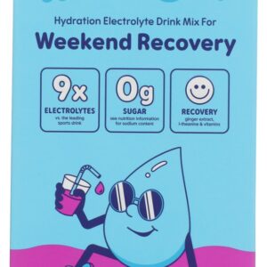 WATERBOY: Grape Hydration Weekend Recovery 8Pkt, 2.16 oz