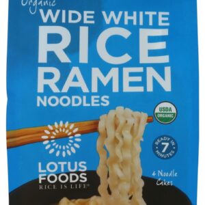 LOTUS FOODS: Organic Wide White Rice Ramen 4Pc, 10 oz