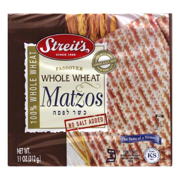 STREITS: Whole Wheat Matzo, 11 oz