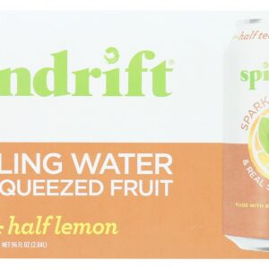 SPINDRIFT: Half Tea Half Lemon Sparkling Water 8pk, 96 fl oz