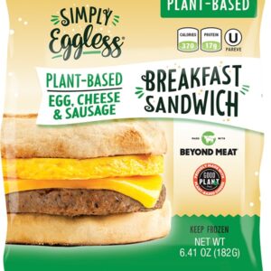 SIMPLY EGGLESS: Plant Based Breakfast Sandwich, 6.38 oz