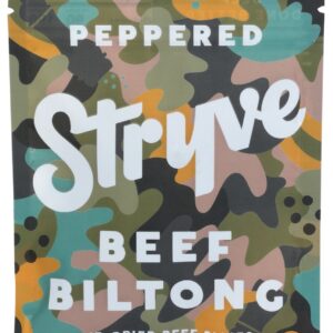 STRYVE PROTEIN SNACKS: Sliced Beef Biltong Peppered, 2.25 oz