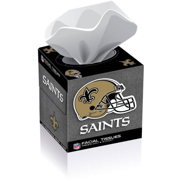 SPORTS TISSUES: Nfl New Orleans Saints Cube Tissue, 1 ea