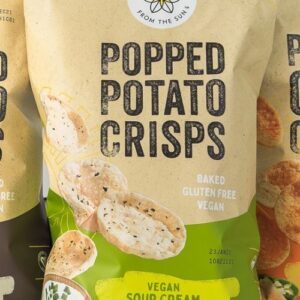 SNACKS FROM THE SUN: Popped Potato Crisps Vegan Sour Cream Chive, 6 oz