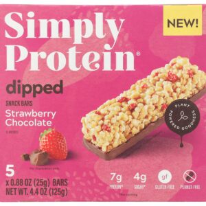 SIMPLYPROTEIN: Strawberry Chocolate Dipped Bar, 4.4 oz