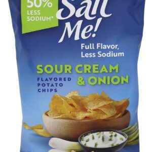 SALTME: Sour Cream Onion Potato Chips, 5 oz