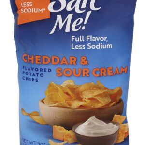 SALTME: Cheddar Sour Cream Potato Chips, 5 oz