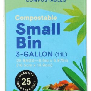 REPURPOSE: Compostable Small Bin Bag 3gallon, 25 ea