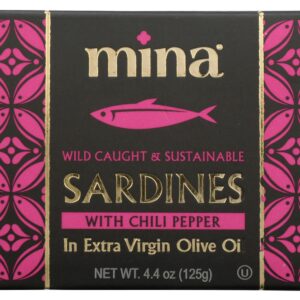MINA: Sardines In Extra Virgin Olive Oil With Chili Pepper, 4.4 oz