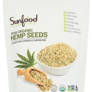 SUNFOOD SUPERFOODS: Hemp Seeds Shelled Organic Raw, 1 lb
