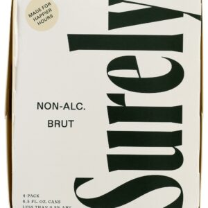 SURELY: Non Alcoholic Brut Can 4 Pack, 33.81 fo