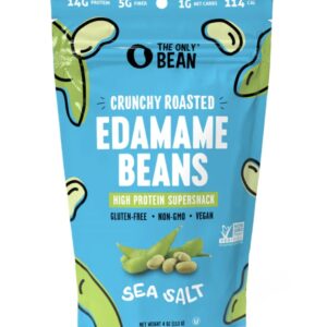 THE ONLY BEAN: Edamame Roasted Crunchy Sea Salt, 4 oz