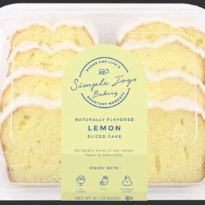 SIMPLE JOYS BAKERY: Cake Lemon Iced Sliced, 14.1 oz