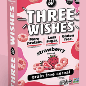 THREE WISHES: Cereal Strawberry, 8.6 OZ