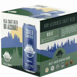 SOBER CARPENTER: Beer Non-alcoholic White 4Pc, 64 fl oz