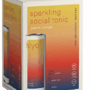 HIYO: Seltzer Peach Mango 4Pk, 48 FO