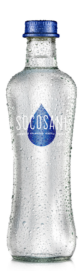 SOCOSANI: Water Sparkling Mineral Glass, 12 fl oz