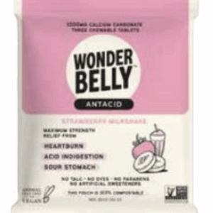 WONDERBELLY: Antacid Strawberry Pkt, 3 pc