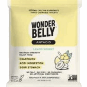 WONDERBELLY: Antacid Lemon Sorbet Pkt, 3 pc
