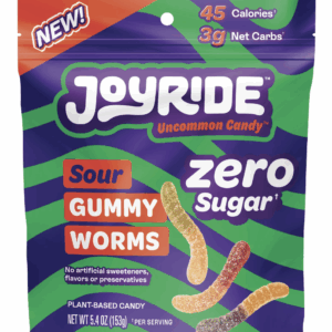 JOYRIDE: Gummy Sour Worms Zero, 5.4 OZ