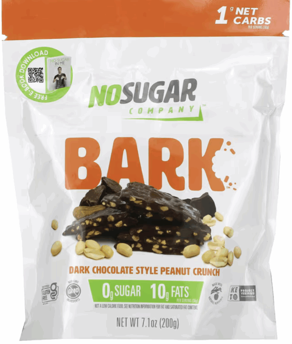 NO SUGAR COMPANY: Dark Chocolate Peanut Crunch Bark, 200 gm