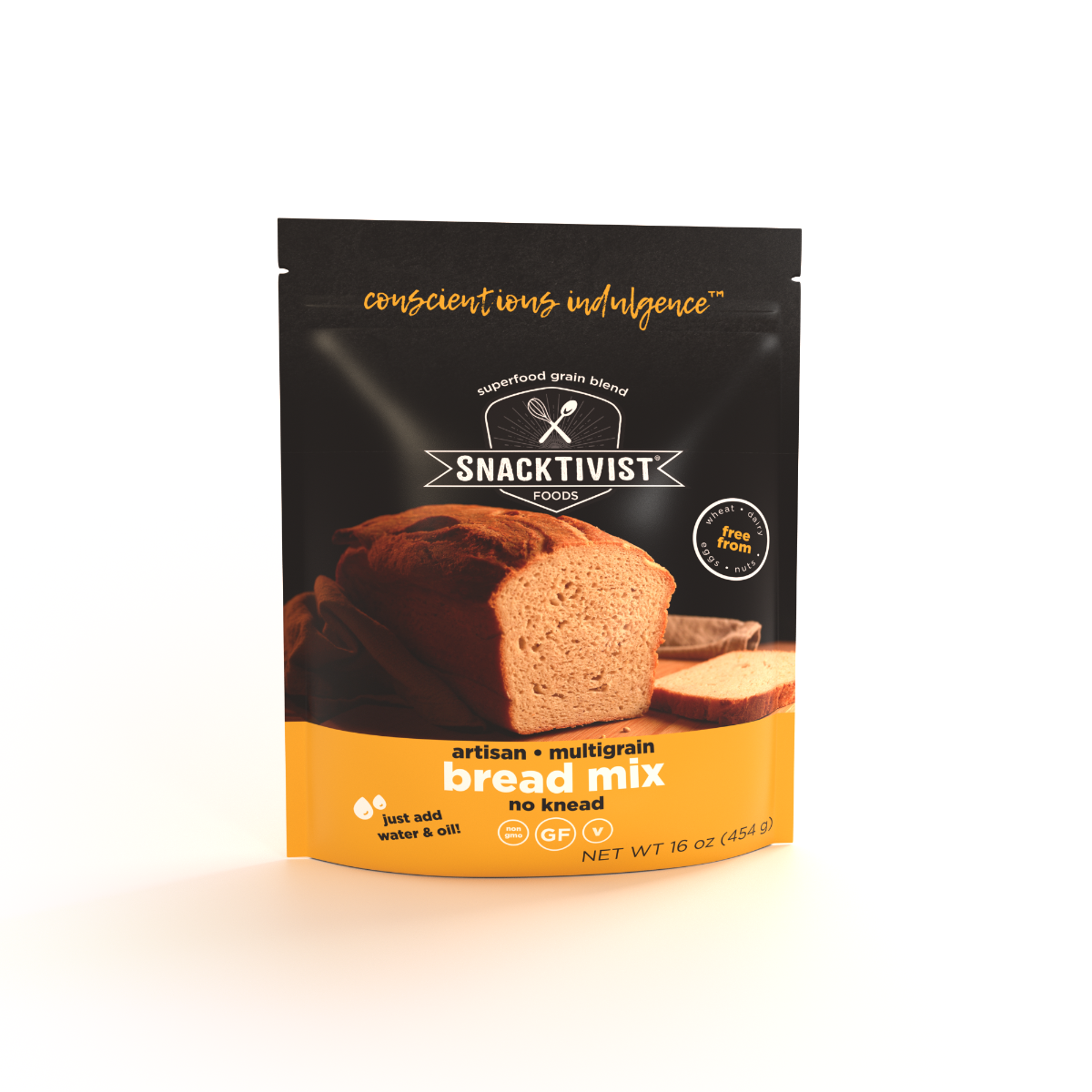 SNACKTIVIST FOODS: Bread Mix Artisan Multigr, 16 oz
