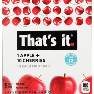 THATS IT: Apple Cherry Fruit Bar 5Pk, 6 oz